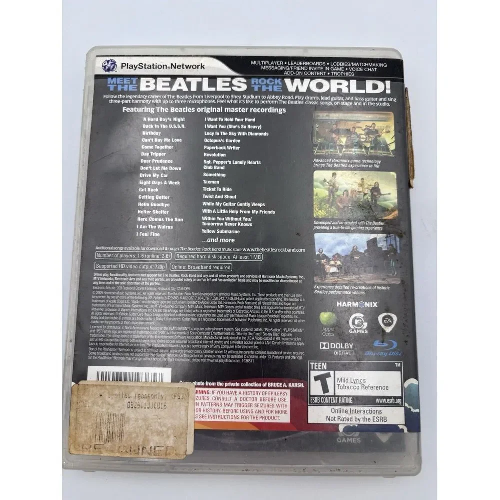 Beatles Rock Band Playstation Network Game Has‎ Instruction Book Included. 2670